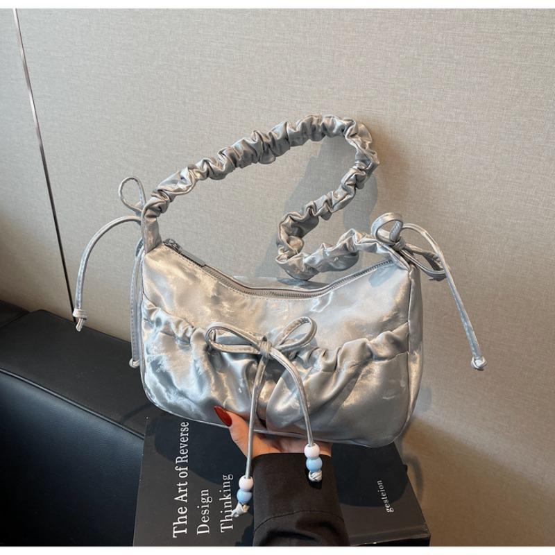 Popular bag new summer high-end pleated shoulder bag summer versatile messenger dumpling bag women's bag