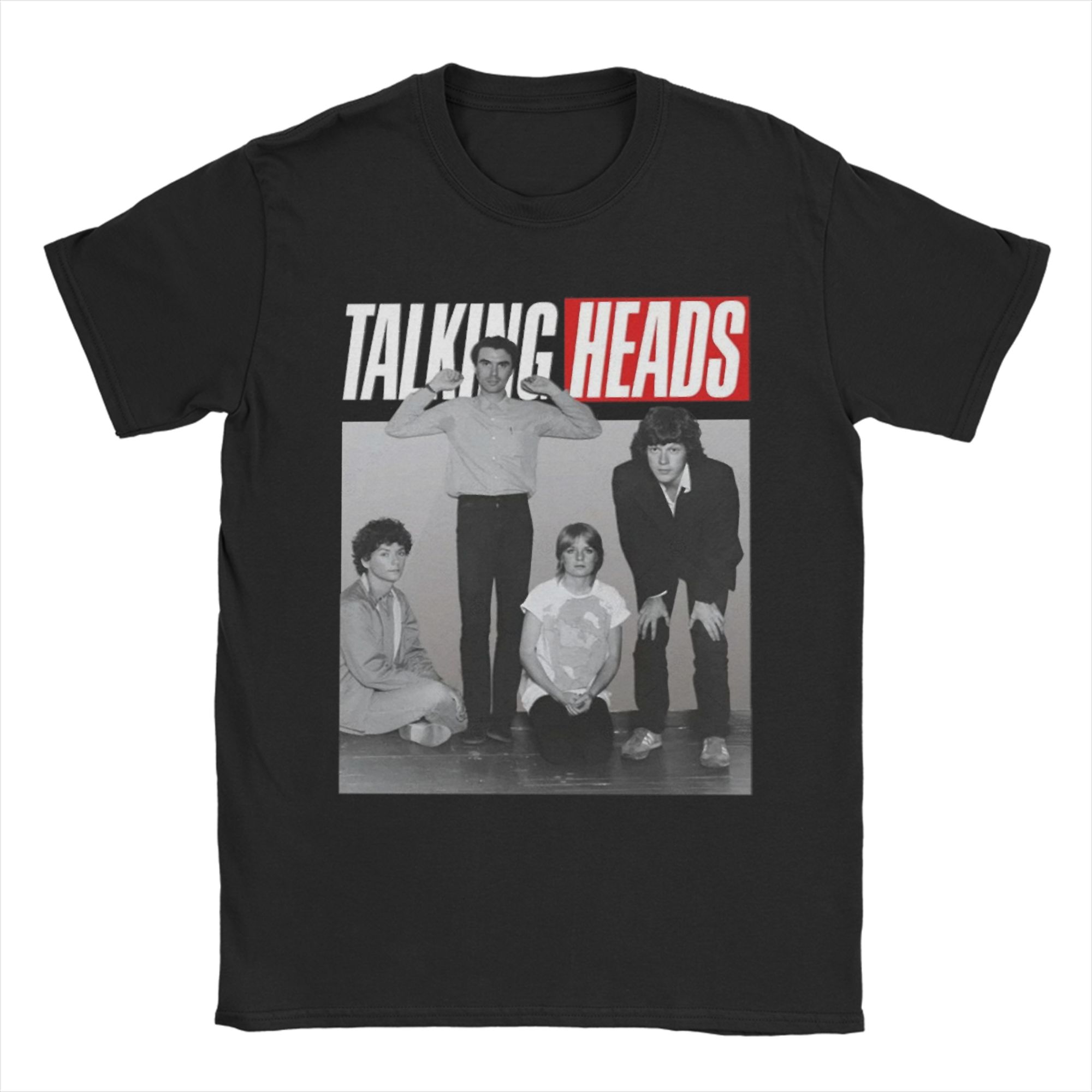 

Summer Talking Heads Rock Band T Shirt For Unisex Pure Cotton Tshirts Short Sleeve Tops S