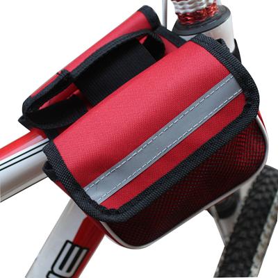 Fahrrad Fahrrad Oberrohr Vorderradrohr Aufbewahrungstasche Doppelte Taschen (rot)