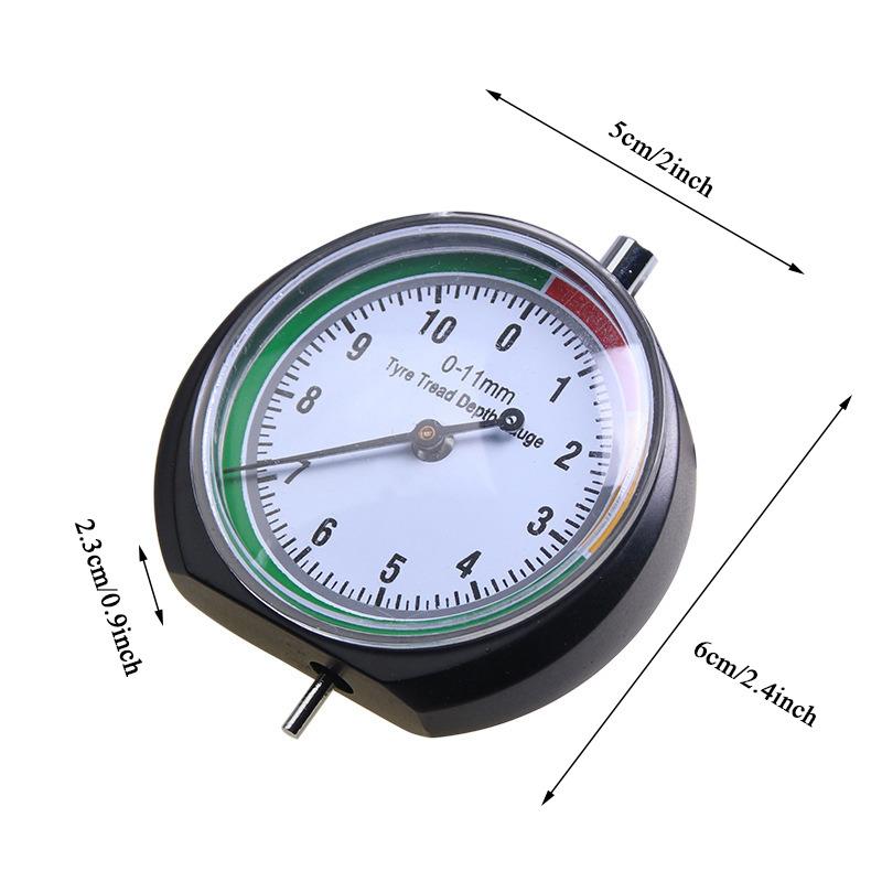 Reifenprofillehre Zifferblatt Reifentiefenmesser Professionell für Motorrad Auto LKW und Bus Leicht ablesbare Werkzeuge
