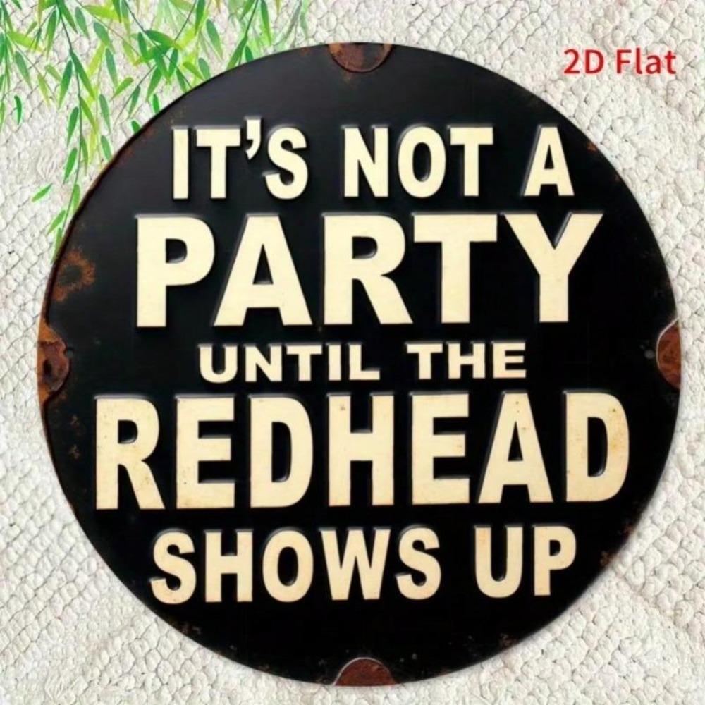 Vintage Iron Tin Sign Redhead Party Theme Wall Decor for Home Bar Club