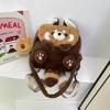 Raccoon Cute Little Cartoon Animal Doll Plush Backpack For School Travel And