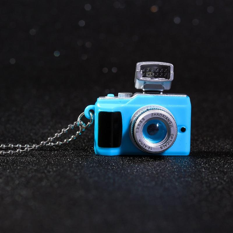 Vintage Camera Pendant Necklace Punk Jewelry for Women Man Light Glowing Chains Jewelry Accessory
