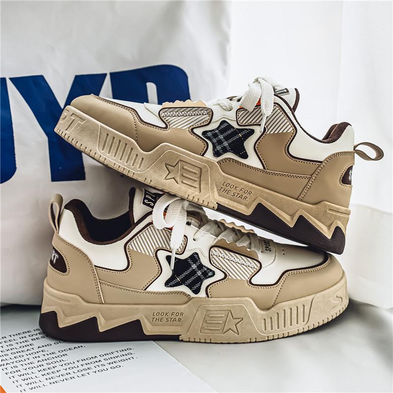 

Распродажа мужской обуви 2025 года, новые дышащие спортивные и любительские туфли, модная универсальная молодежная нишевая дизайнерская обувь 39 хаки