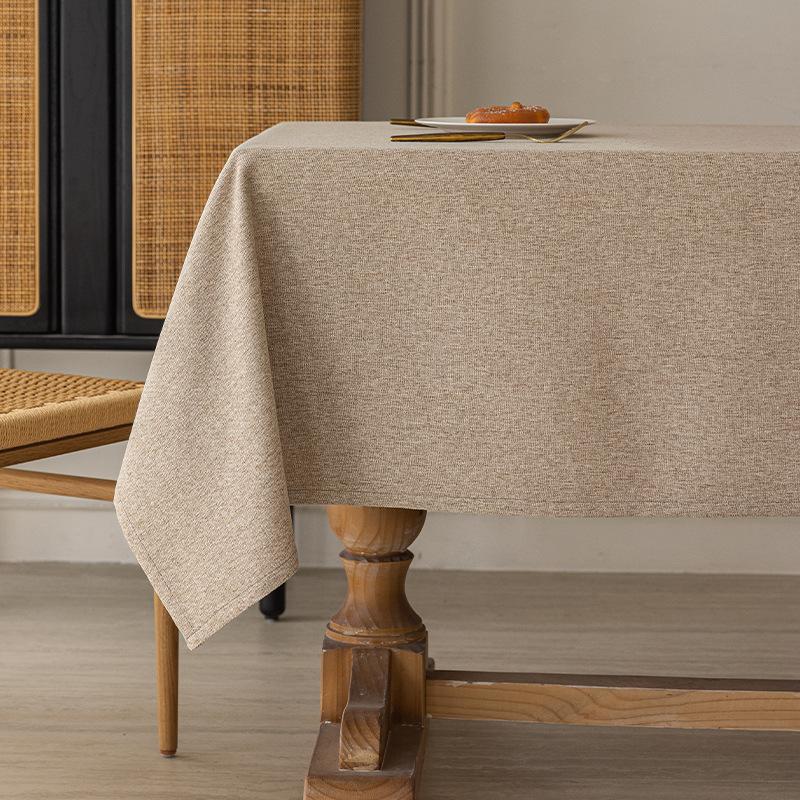 

Solid Color Linen Waterproof Dustproof & Anti-Static Rectangular Table Cover Tablecloth Coffee & Dining Table Protector Home Decor 40*60cm