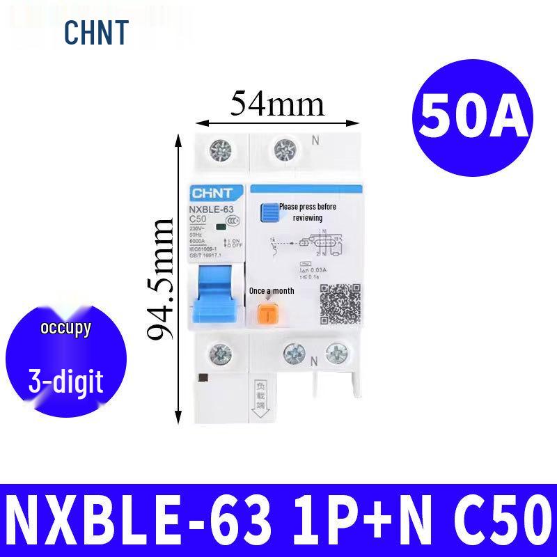 Chint Leakage Protector Circuit Breaker: 2P, 1P3P+N, 4P with Leakage Protection (32A, 20A, 40A, 63A) Air Switch