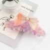 1pc Sweet bow clip, vinegar splicing temperament hair clip, large new style hair clip, hair grab headband, shark clip