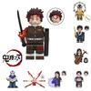 Wm6163 Anime Series Demon Slayer Beads Puzzle Building Blocks Bagged Set Abs Plastic Non-electric Diy Small Particle 0-38 Pieces 0.01kg