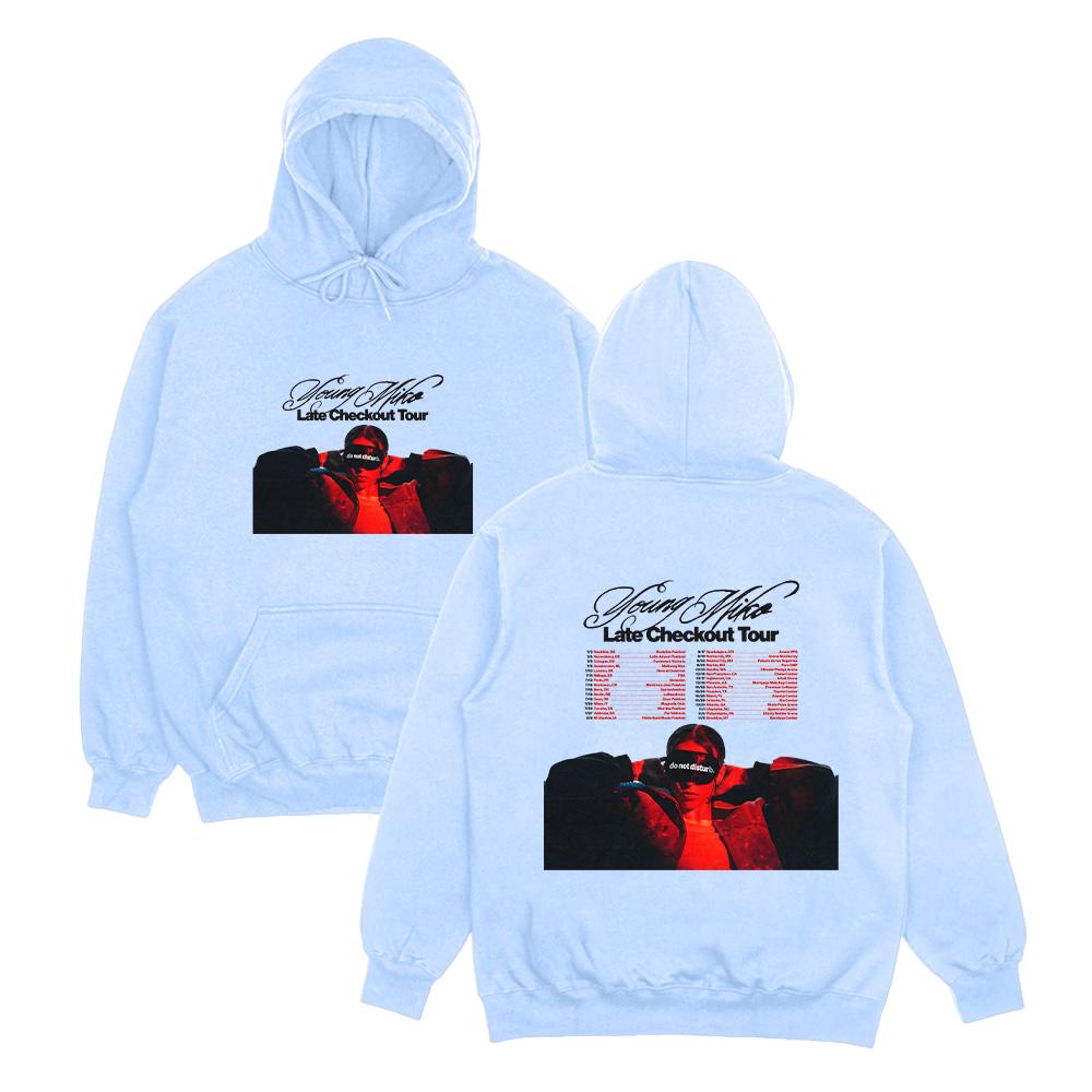 Young Miko Late Checkout Tour Hoodies Young Miko Late Checkout Tour Sweatshirts Men Casual Loose Clothes Street Style Women Tops
