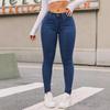 Damen Jeans mit hohem Bund, Po-Lifting, Slim Fit, Europäischer & Amerikanischer Stil