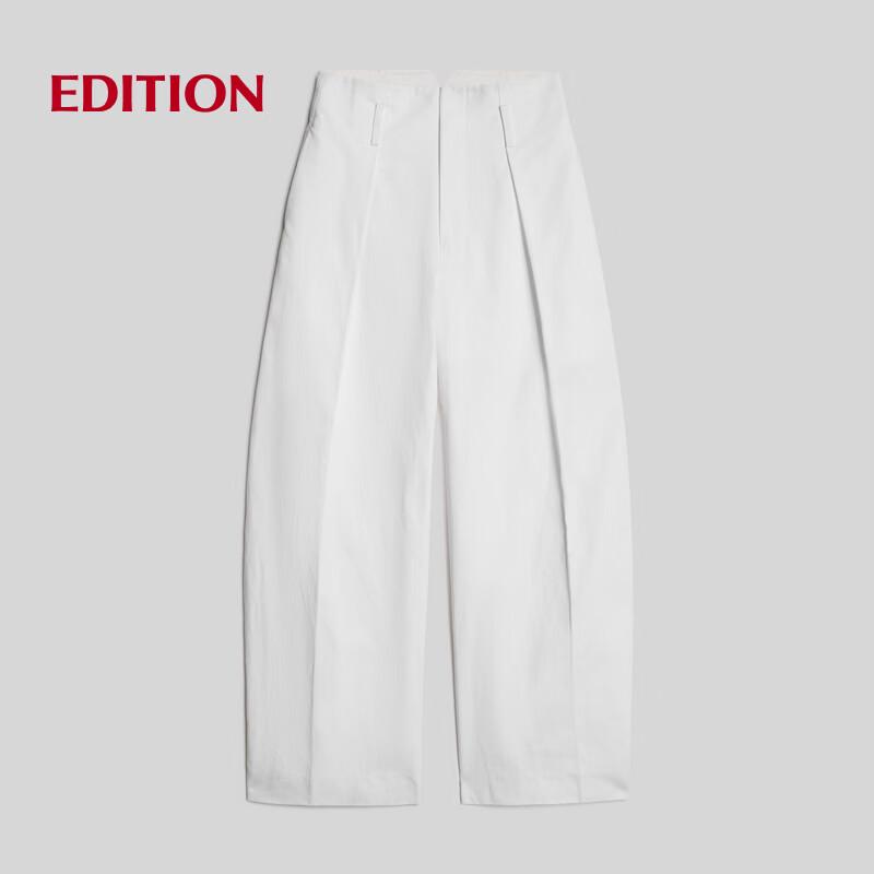 Edition Red Label 2025 Summer High-Waist White Linen Wide-Leg Pants
