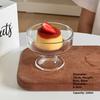 High Foot Glass Ice Cream Cup Round Nordic Style Creative Transparent Design Milk Fruit Yoghurt Bowl Cup Drinkware Home Applies