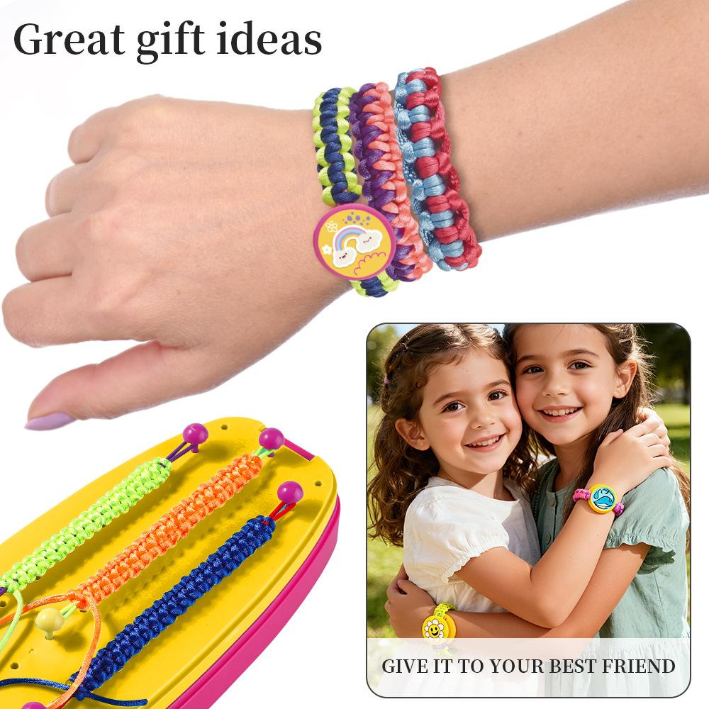 Kids Handmade Bracelet Making Kit, DIY Crafts for Girls, Colorful Friendship Bracelet Set, Educational Toy Gift
