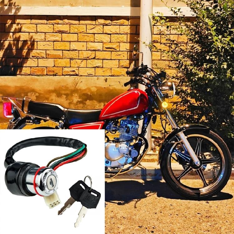 Motorcycle Electric Bike Ignition Key Switches Strong Metal Heatproof Structure High Durability Bike Switches for GN125