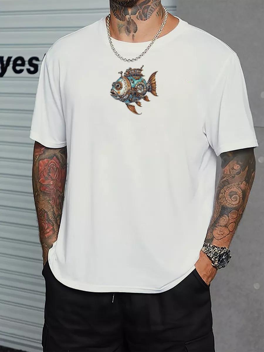 

Steampunk fish T-shirt XL