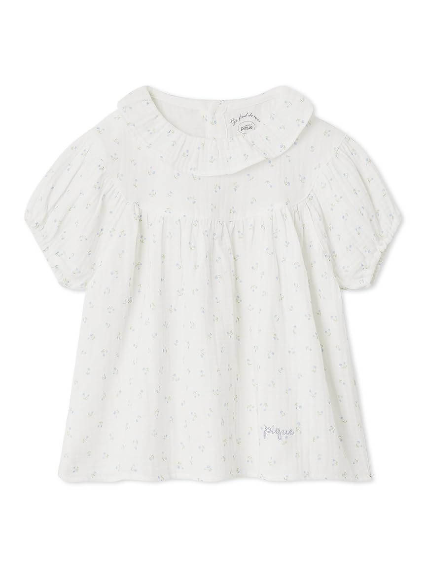 

Детский пуловер из марли с принтом «Мелкий цветочек» от Gelato Pique, лимитированная серия, молочно-белый (PKFT252461 110) -