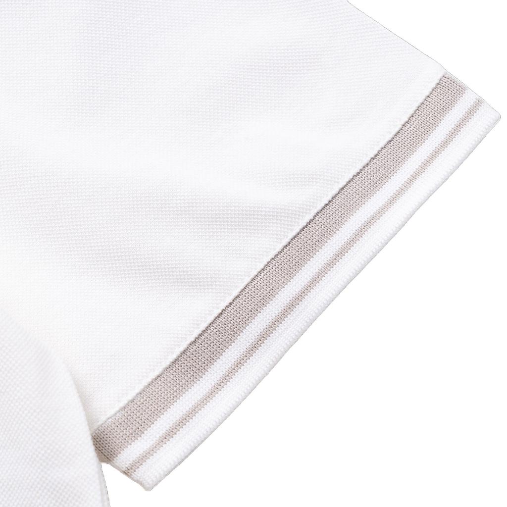 Emporio Armani Logo Straight Fit Short Sleeve Polo Shirt Men tops White EM000859AF12955-U0003