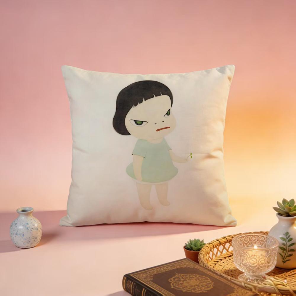 

Hot YYoshitomo Naraful Cushion Cover Premium SkinFriendly Pillow Case MultiPurpose for Home Office Travel 30X30cm