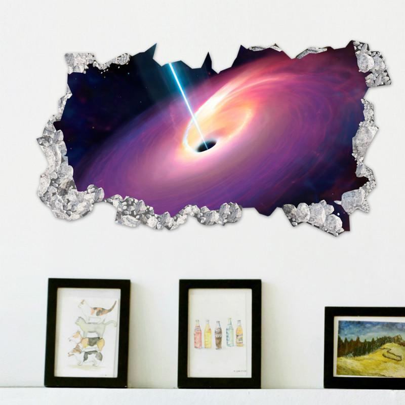 

Stereo Black Hole Wall Stickers Home Decoration Removable Wallpaper Creative Room Decoration фіолетовий