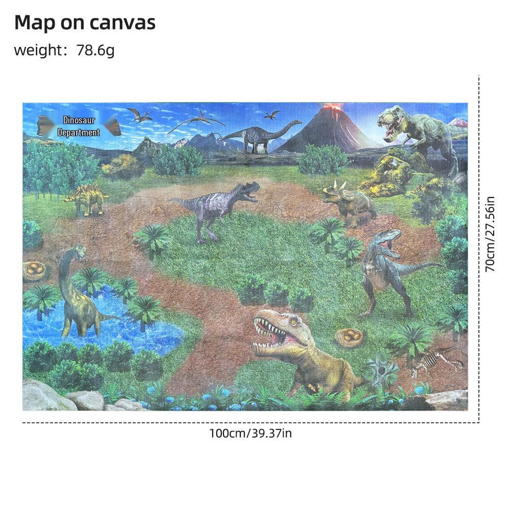 

Орнаменти сцени динозаврів Юрського періоду: Рослина, Дерево, Вулкан, Кам яна огорожа, Яйце динозавра, Аксесуари для моделі столу з піску Canvas Map 100x70