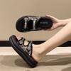 Summer new sequined Velcro style sandals women's platform casual fashion cool slippers
