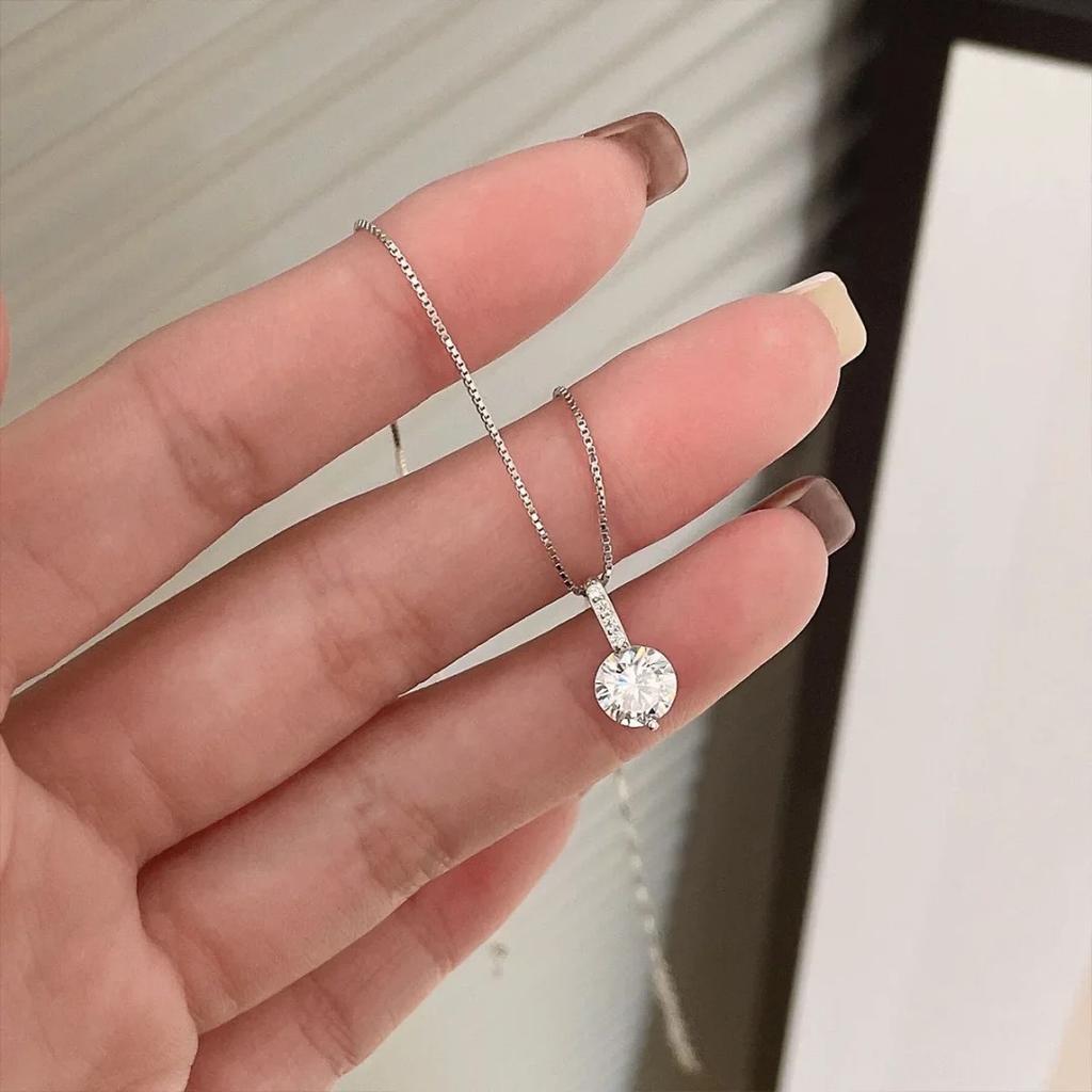 Jinggong Super Flash Necklace, Women's Simple Pendant, Cold Style, Niche, Light Luxury Design, Clavicle Chain