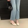 "2025 Sommer Französisch Chic Square-Toe Slingback Heels für Damen"