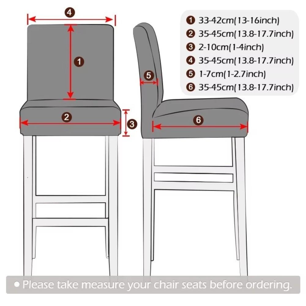 Dustproof Counter Height Bar Stool Cover Jacquard Bar Stool Seat Covers Chair Protectors  Household