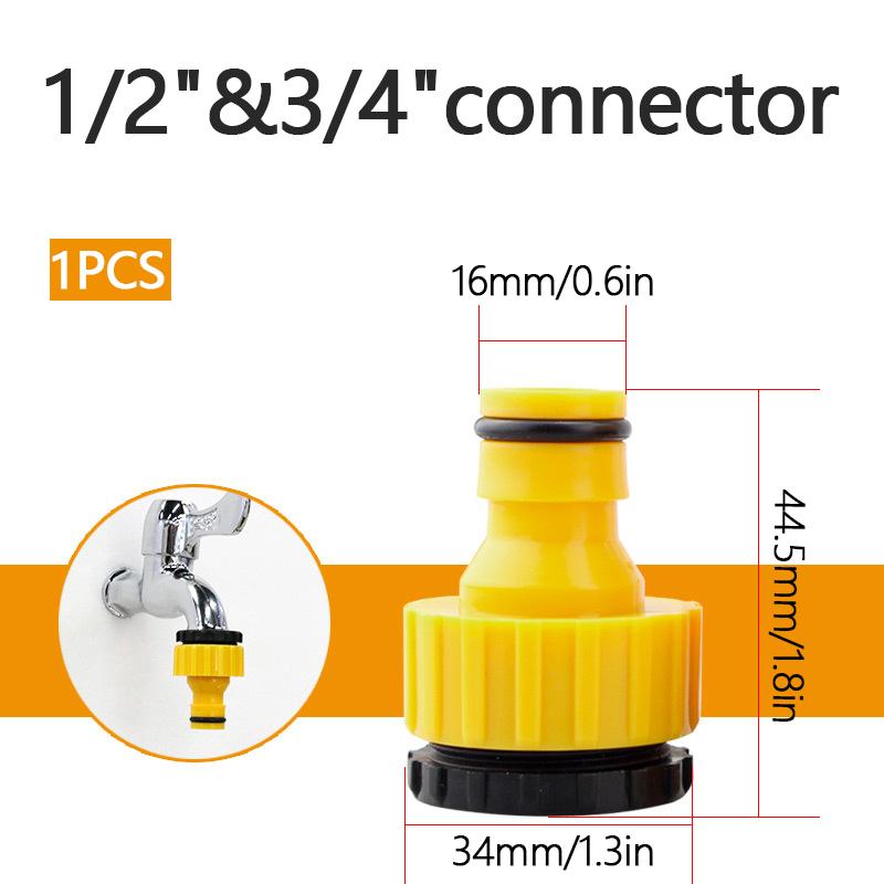 

Garden Quick Hose Connector 1/2 3/4 Faucet Adapter Hose Coupling Joint Adapter Extender Set Hose Pipe Tube Irrigation Watering Set as picture