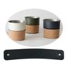 Cork Leather Heat-Insulating Coffee Cup Sleeve with Rope