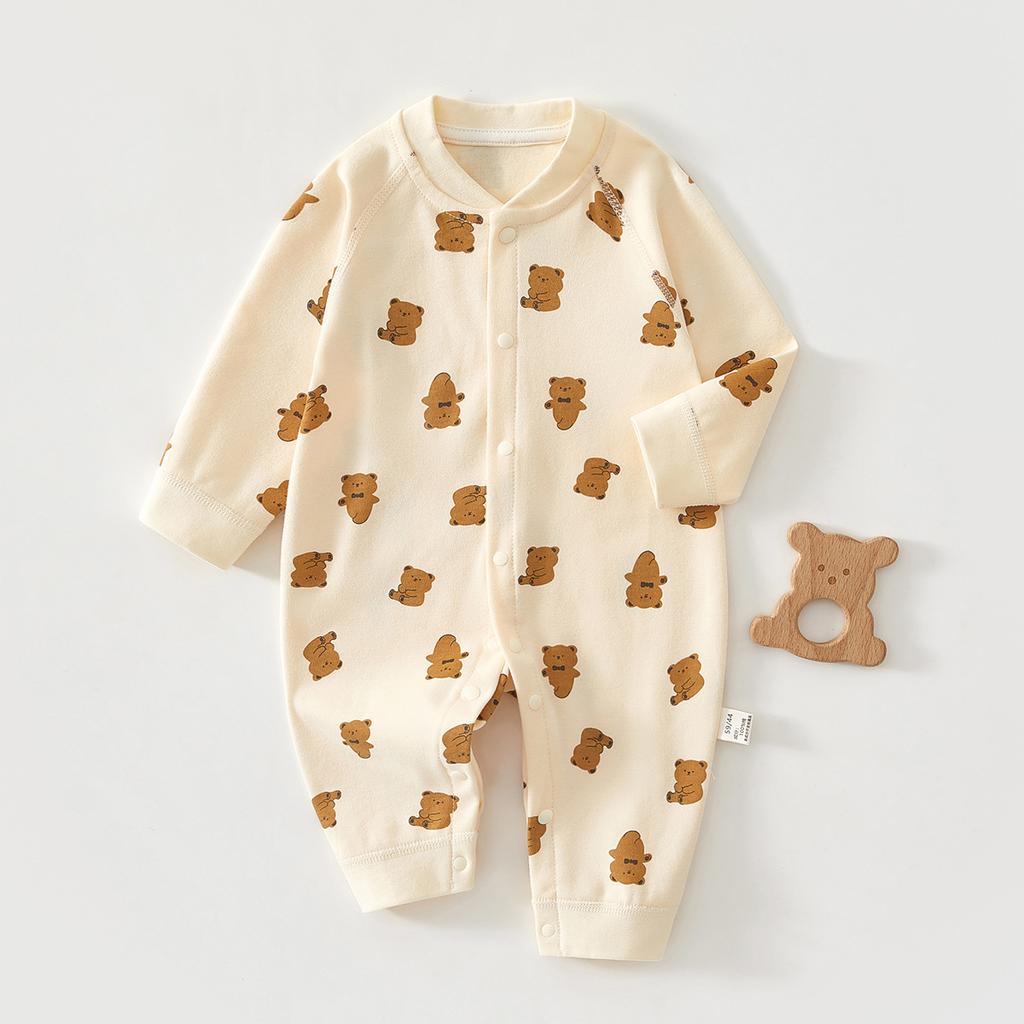 Newborn Baby Clothes Cotton Long Sleeve Romper Soft Infant Onesie Spring Autumn Winter Pajamas Crawling Suit