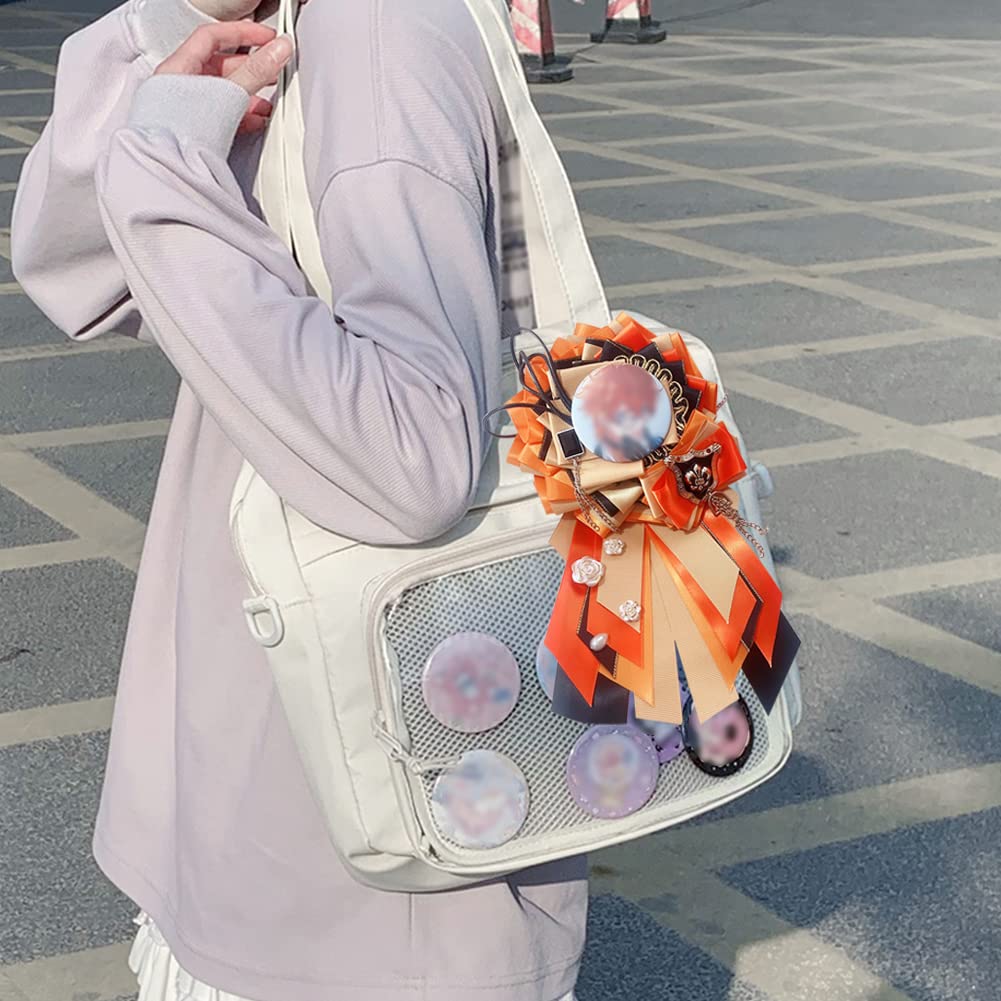YUYAKESHI Rosette for Can Badge Ita Bag Handmade Ita Bag Can Ita With Magnet Ribbon H of the Same Badges, Decoration, Rosette, Ribbon, Decoration,