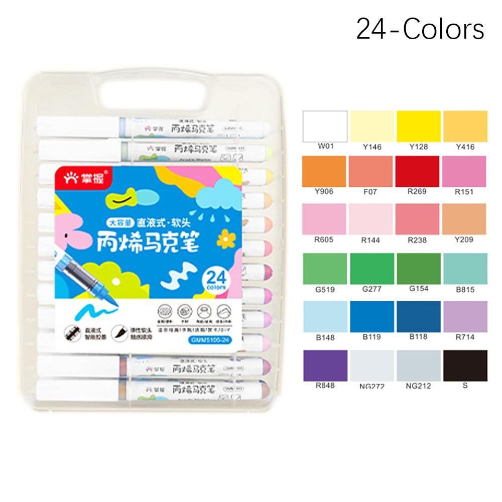 Soft Tip Acrylic Marker Straight Liquid Art Watercolor Pen Professional Colour Pen  Graffiti