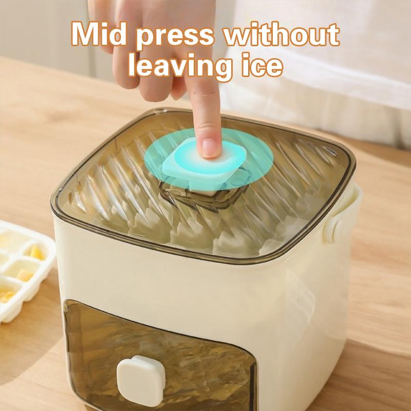 Pressed Ice Cube Mold Ice Tray With Lid For Home Refrigerator Homemade Ice Cube Storage Box
