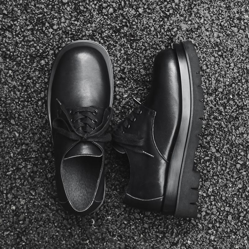 

Vintage derby shoes women s shoes low-top Martin boots trendy shoes tooling shoes British muffin platform couple casual shoes 38 чёрный