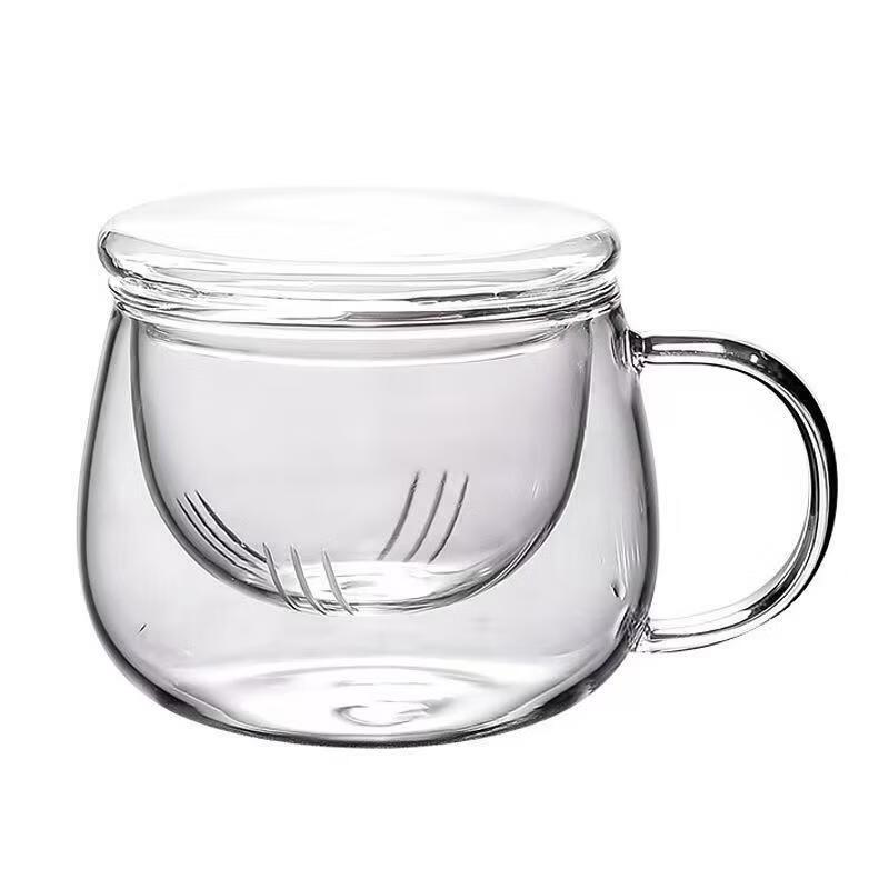 350ml Personal Glass Tea Infuser Cup with Lid