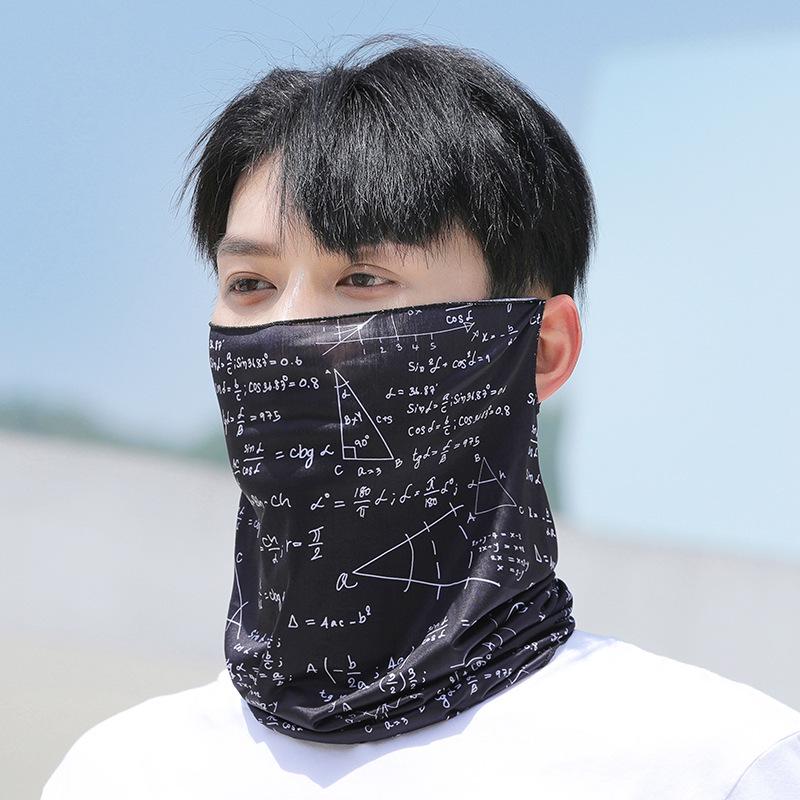 Unisex UV Protection Breathable Face Mask & Neck Gaiter with Ear Loops for Summer Cycling