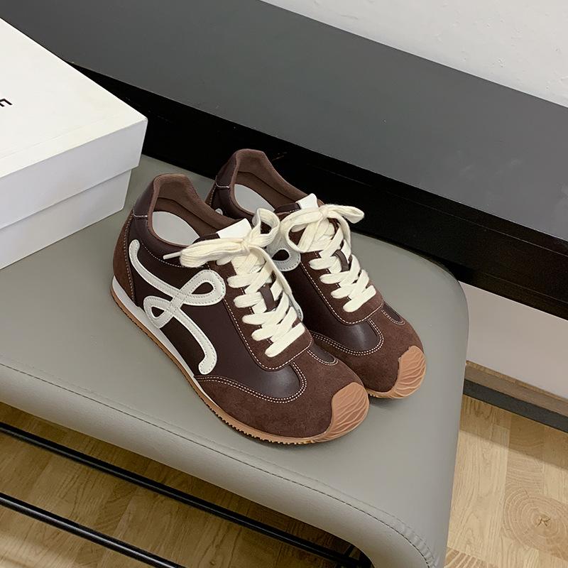 Women's 7cm Heel Ugly-Cute Color-Block Leather Shoes, Autumn/Winter 2025