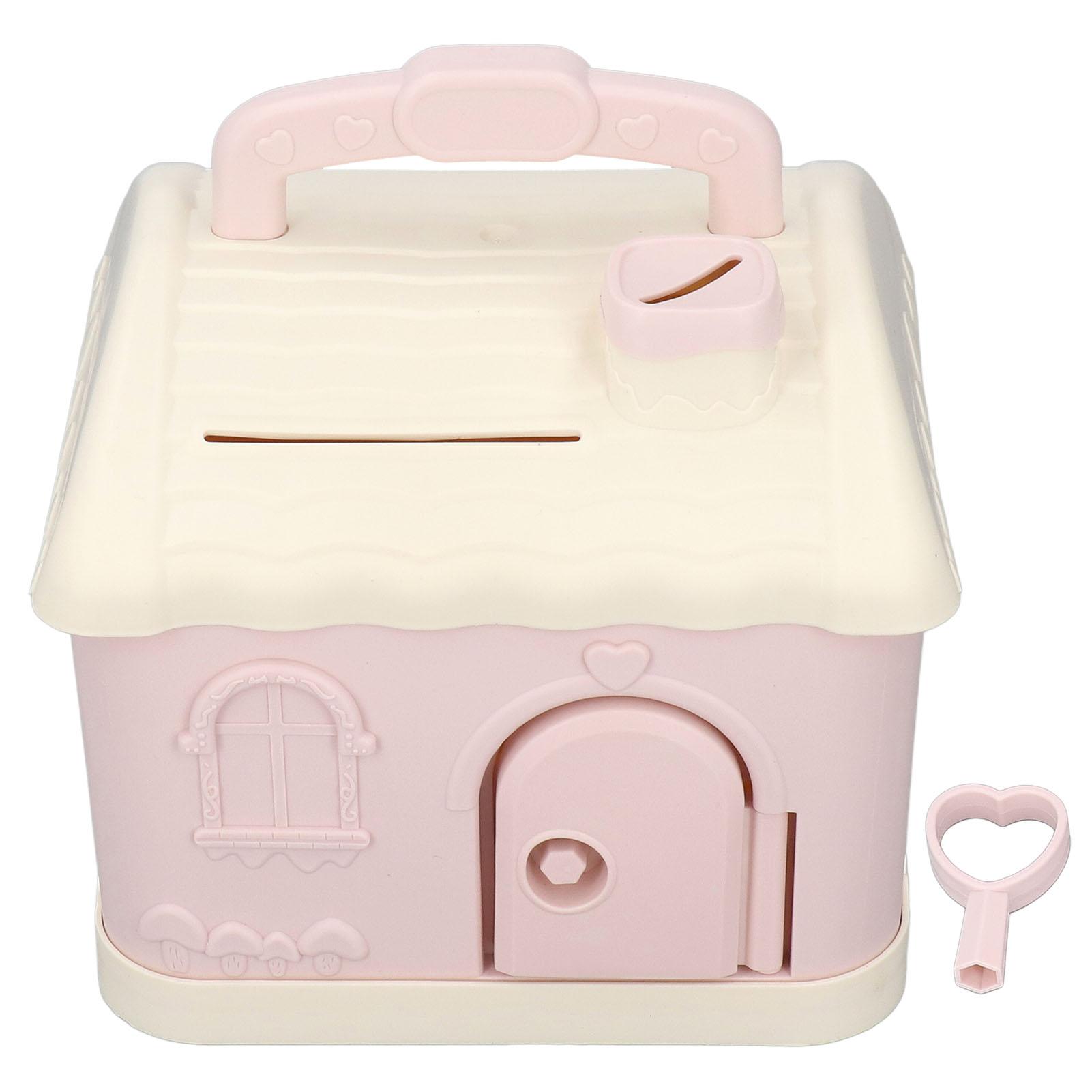 

Change Bank Mningful Interesting Plastic Material House Shape Lockable Decorative Practical Bank Birthday Toys