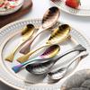 Food Grade Metal Dessert Spoon Unique Fish-Shaped Design Festive Holiday Buffets
