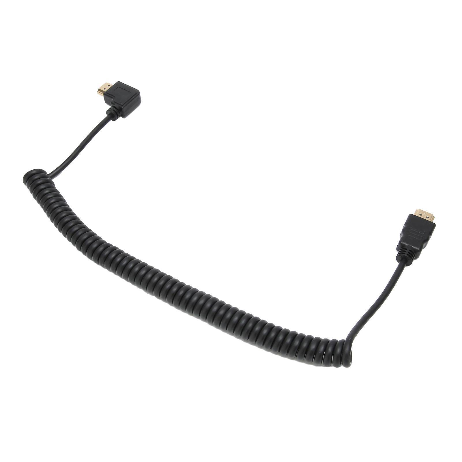 

High Definition Multimedia Interface Extension Cable A Male to A Male Right Turn Spring Wire 1m