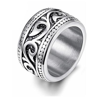 13MM Wide Punk Casting Totem Men Rings Stainless Steel Ring Luxury Brand Wedding Ring Jewelry Whosale