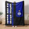 Inter Milan Theme Printed Blanket - Perfect for Couch, Bed, Travel & Outdoor Use | Machine Washable, Cozy & Durable.
