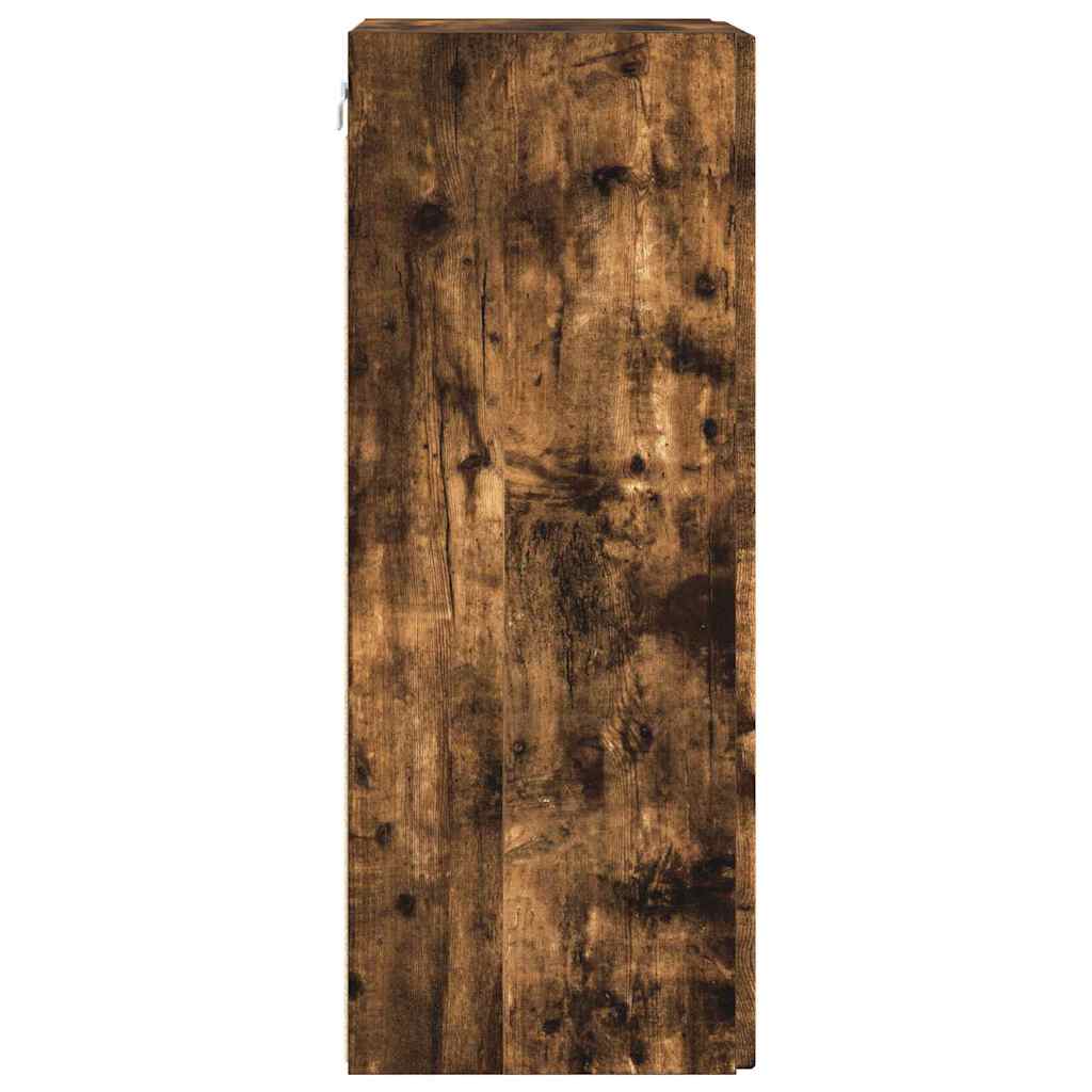 Wall Mounted TV Cabinet Smoked Oak Finish 30 x 31 x 80 cm Engineered Wood
