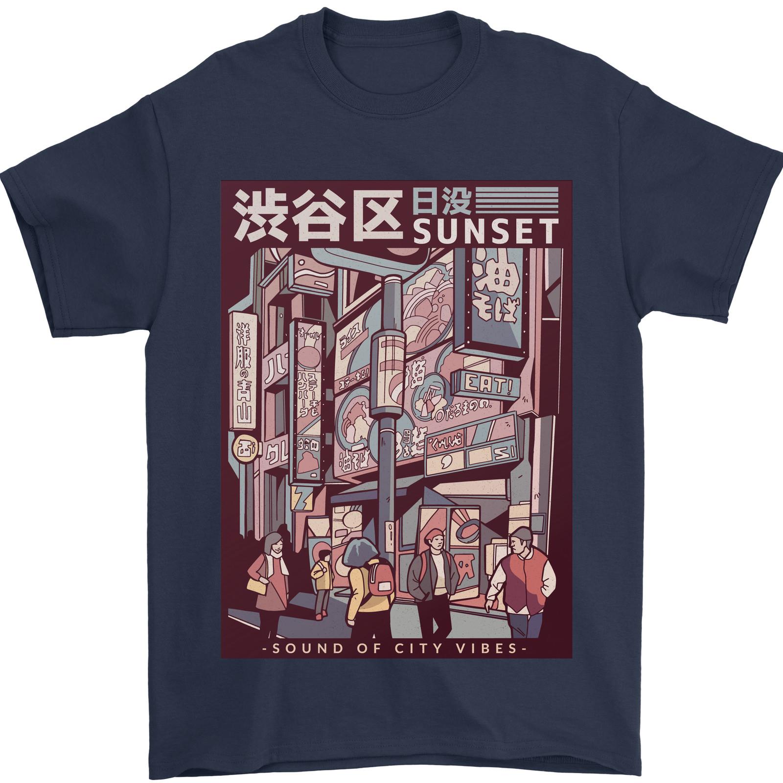 Japanese Sound of City Vibes Japan Mens T-Shirt Cotton XXXXL