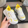 Breathable Mesh Fashion Little White Shoes Versatile 2025 New Thick-soled Lightweight Soft-soled Dad Shoes Women's Single-net Sneakers