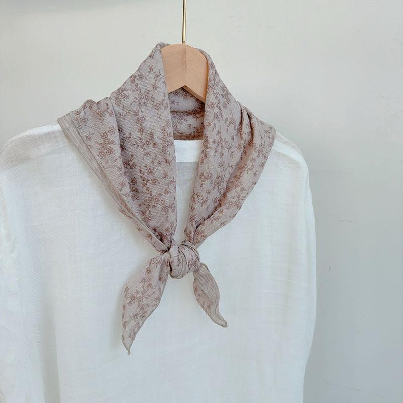 65*65cm Small Square Scarf Neck Protection Versatile Women Soft Hair Scarf Square Handkerchief Ladies Foulard Hijab