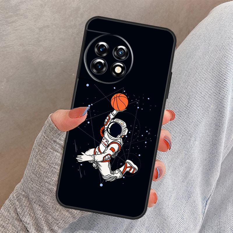 Astronaut Slam Dunk Basketball Hülle für OnePlus 13R 13 12 12R 11 10 Pro 8T 10T OnePlus Nord 4 CE 2 3 Lite N10 N20 N30 Hülle