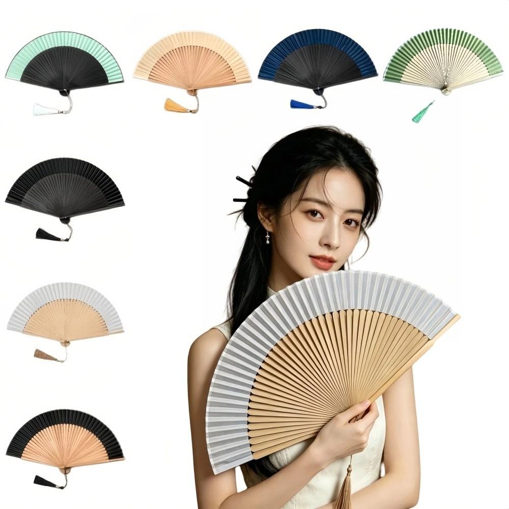 Baumwoll-Leinen-Stoff Faltbarer Handfächer Japanischer Stil Handgehaltener Fächer Neuer Chinesischer Stil Fächer Geschenk geben