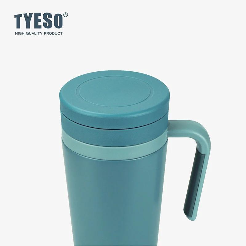 TYESO Stainless Steel Insulation Cup Vacuum Insulation and Cold Insulation Conical Office Cup Handle High Appearance Cup Perfect